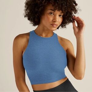 Beyond Yoga Spacedye Refocus Cropped Tank – Sky Blue Heather